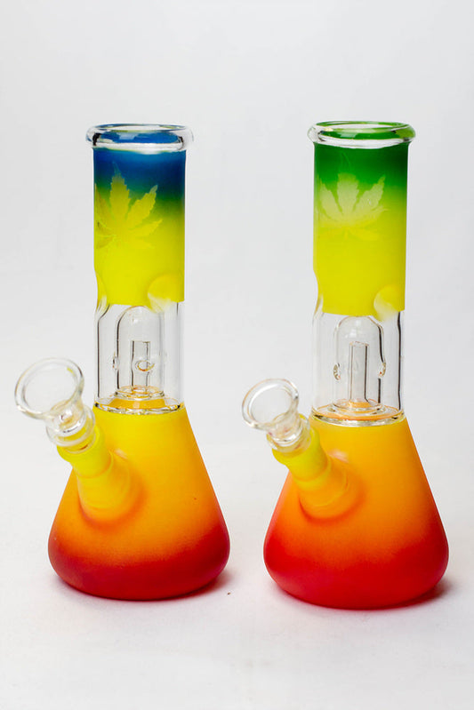 8" dome percolator beaker water bong-Leaf