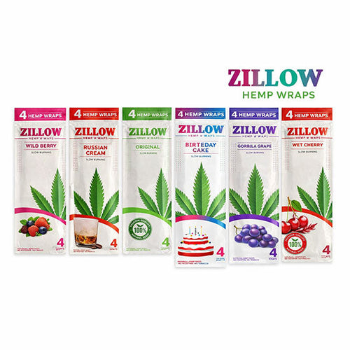 Zillow | Hemp Wraps – 4 Count (20 Packs / Box)