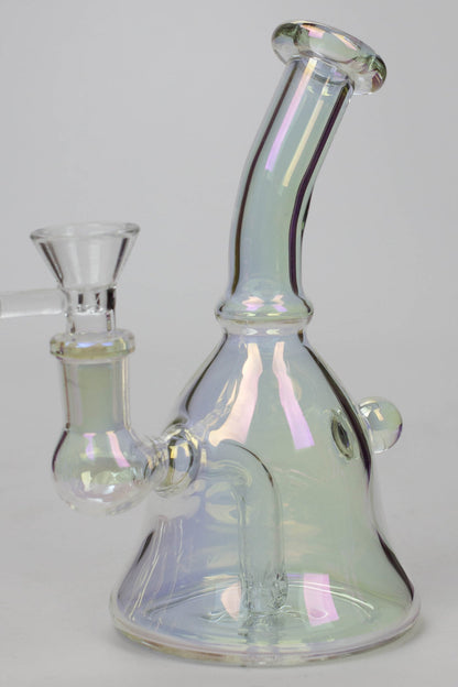 6" 2-in-1 fixed 3 hole diffuser bell Metallic tinted bubbler
