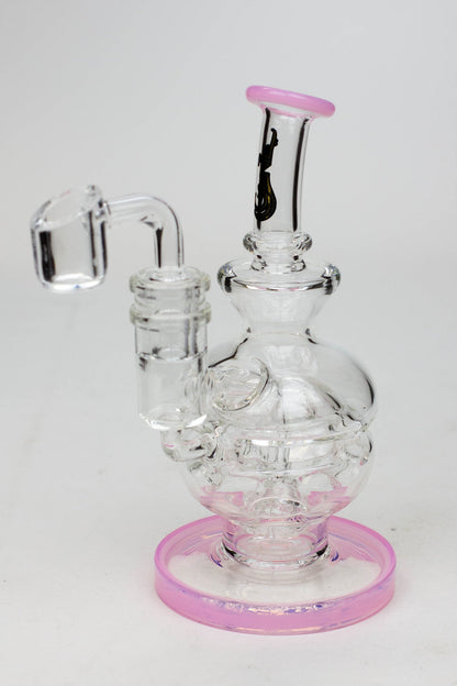 6" Genie Double glass recycle rig with shower head diffuser
